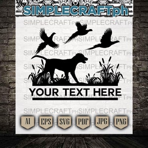 Fasan SVG || Fasan Jagd SVG || Retriever Hund || Outdoor-Jagd-Svg || Jagd Saison SVG || Jagd T-Shirt || Jäger Hund