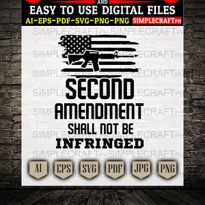 The 2nd svg || 2nd Amendment svg || Prepared Not Scared svg || Veteran svg || Distressed American flag svg || Cricut design