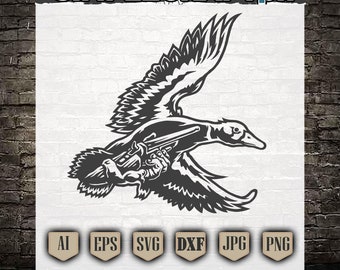 Flying Duck SVG, EPS &PNG Files - Etsy UK
