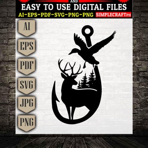 Download Hunting Svg Deer Duck And Fish Svg Duck Deer Fish Flagpng Etsy