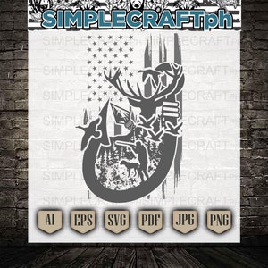 Duck Hunting Svg || Deer Hunting Svg || Deer Svg || Fishing Svg || Deer Hunting Svg || Deer Hunting Clipart || USA Hunting Flag Svg || SVG