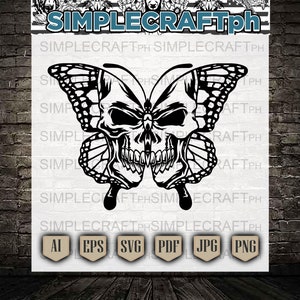 Butterfly Skull Svg || Skull Butterfly Svg || Skeleton Svg || Butterfly Svg || Skull Svg || Skull Art Butterfly Svg || Butterfly Tshirt
