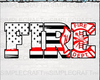 Firefighter SVG: American Flag, Rescue Design (Digital Files)