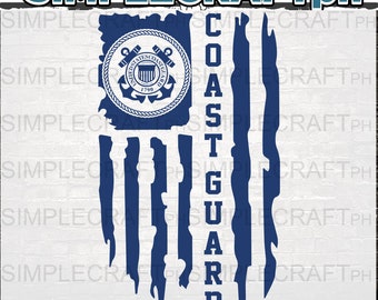 US Coast Guard Distressed Flag SVG: Military Seal (Digital Files)