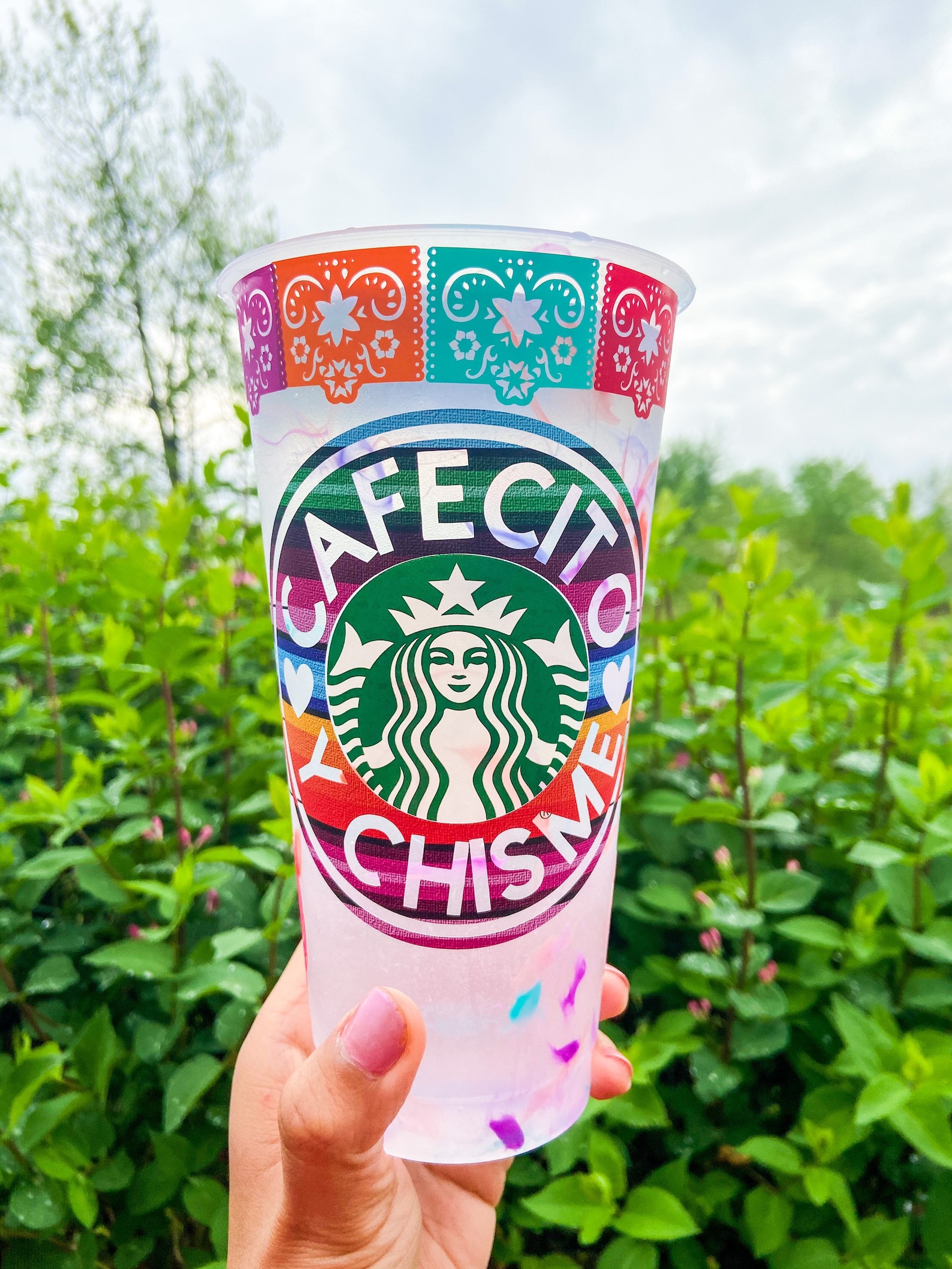 Cafecito Y Chisme Starbucks Cup Mexican Cup Conchas Etsy