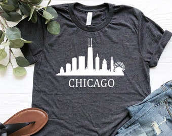 Chicago Shirt, Chicago City T-Shirt, Home State Shirt, Vacation T-Shirt, Chicago Lover Gift T-Shirt, Chicago Shirts for Gift, Chicago Tee
