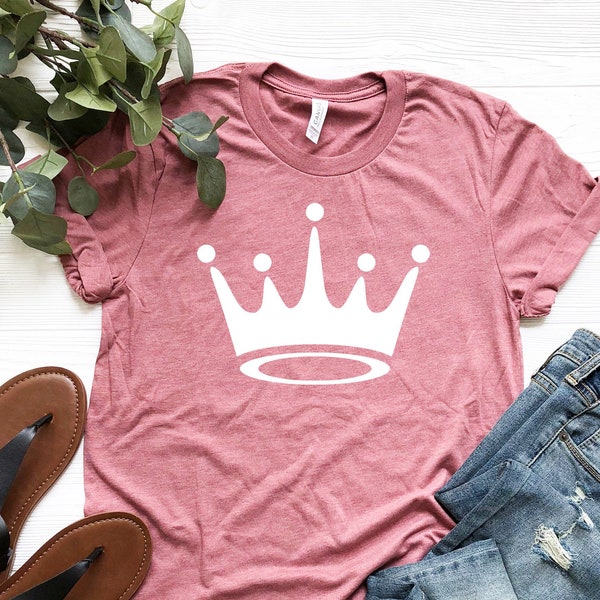 Crown Tee  Gift, Crown Tee, Pageant T-Shirts Queen And Crown Tee, Queen T-Shirts, Queen Crown Shirts, Gift T-Shirts For Strong Woman And Mom