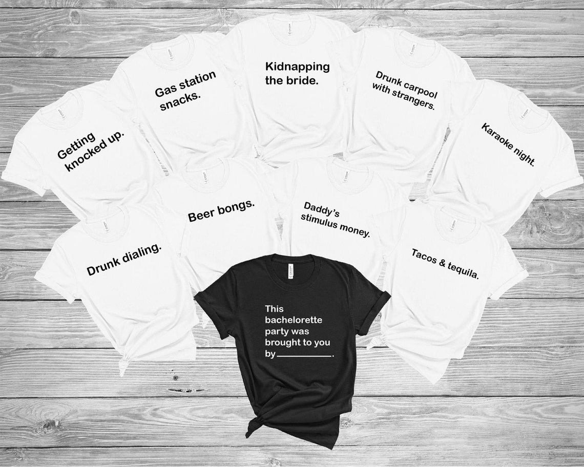 Funny Bachelorette Party Shirts Cards Against Humanity Etsy