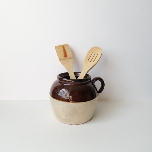 Vintage Ceramic Crock | Utensil Holder