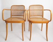 Set of Two Vintage Bentwood Dining 811 Chairs by Josef Hoffmann for Stendig