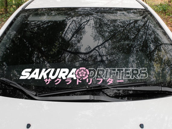 Sakura Drifters Arch Kanji Banner JDM Cherry Blossom Vinyl