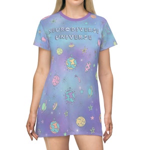 ND Universe All Over Print T-Shirt Dress/Sleepwear