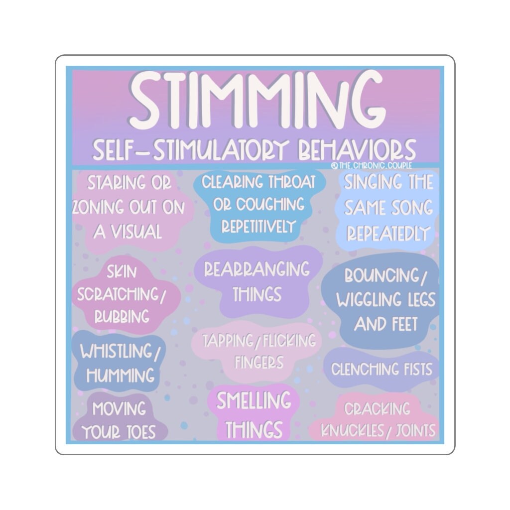 Stimming Square Stickers | Etsy