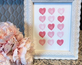 Valentine Printable - Valentine Hearts - Heart Printable - Valentines Day Decor - Valentines Day Prints - Heart Print - Kids Valentine Decor