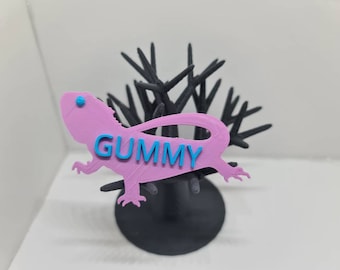 Personalized Bearded Dragon ID Tag: 3D Printed Reptile Decor
