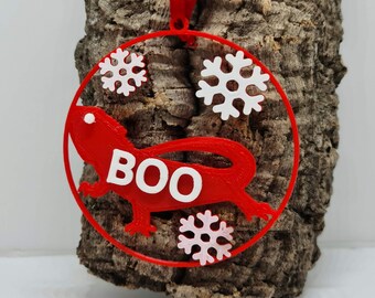Personalised Bearded Dragon Christmas Bauble |
