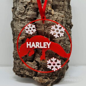 Personalised Leopard Gecko Christmas Bauble