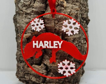 Personalised Leopard Gecko Christmas Bauble