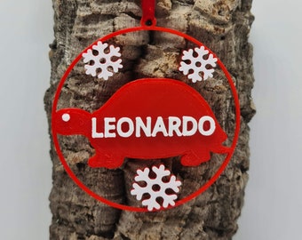 Personalised Tortoise Christmas Bauble