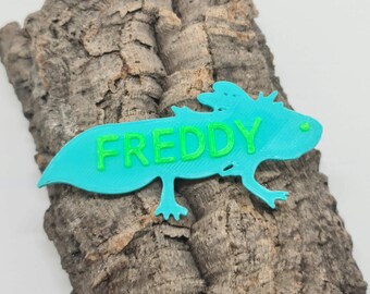 Personalised Axolotl Name Tag