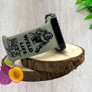 Engraved Welder Apple Watch Band: Samsung, Fitbit Versa