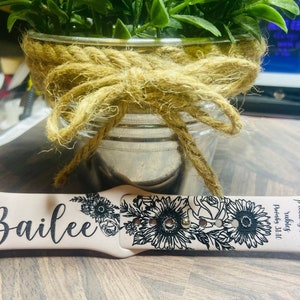 Floral band with name, engraved smart watch band, Samsung engraved watch band, Fitbit versa 2, hunting, gift for dad, scripture