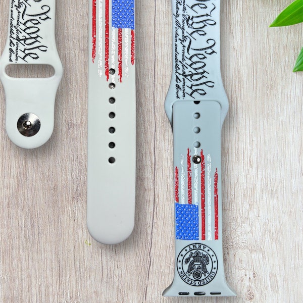 We the People American Flag Army Watch Band | Custom Gift | Patriotic | Apple Watch | Fitbit versa 2 | Samsung | army |