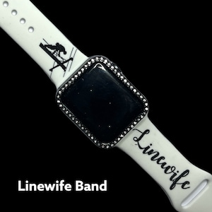 LineWife engraved smart watch band, Samsung engraved watch band, Fitbit versa 2, gift for her, Linewife, Line girlfriend, gift for women