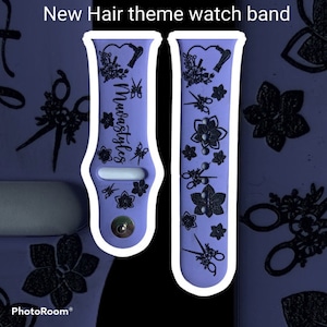 Hair stylist engraved smart watch band, Samsung engraved watch band, Fitbit versa 2, hair hustler, gift for mom, fitbit 3