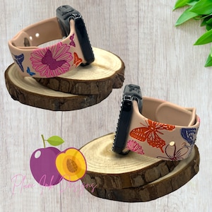 Butterfly Apple Watch Band: Engraved Floral Design