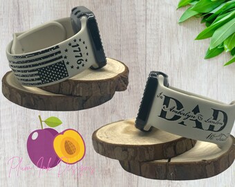 Engraved 'In Dad We Trust' Smart Watch Band - Samsung, Fitbit, Apple Watch