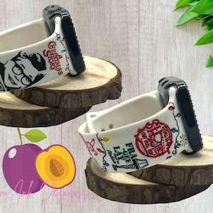 Christmas, Christmas theme, engraved Apple watch band, red Ryder, fall, sweater weather, Samsung, Fitbit Versa 2, Christmas story