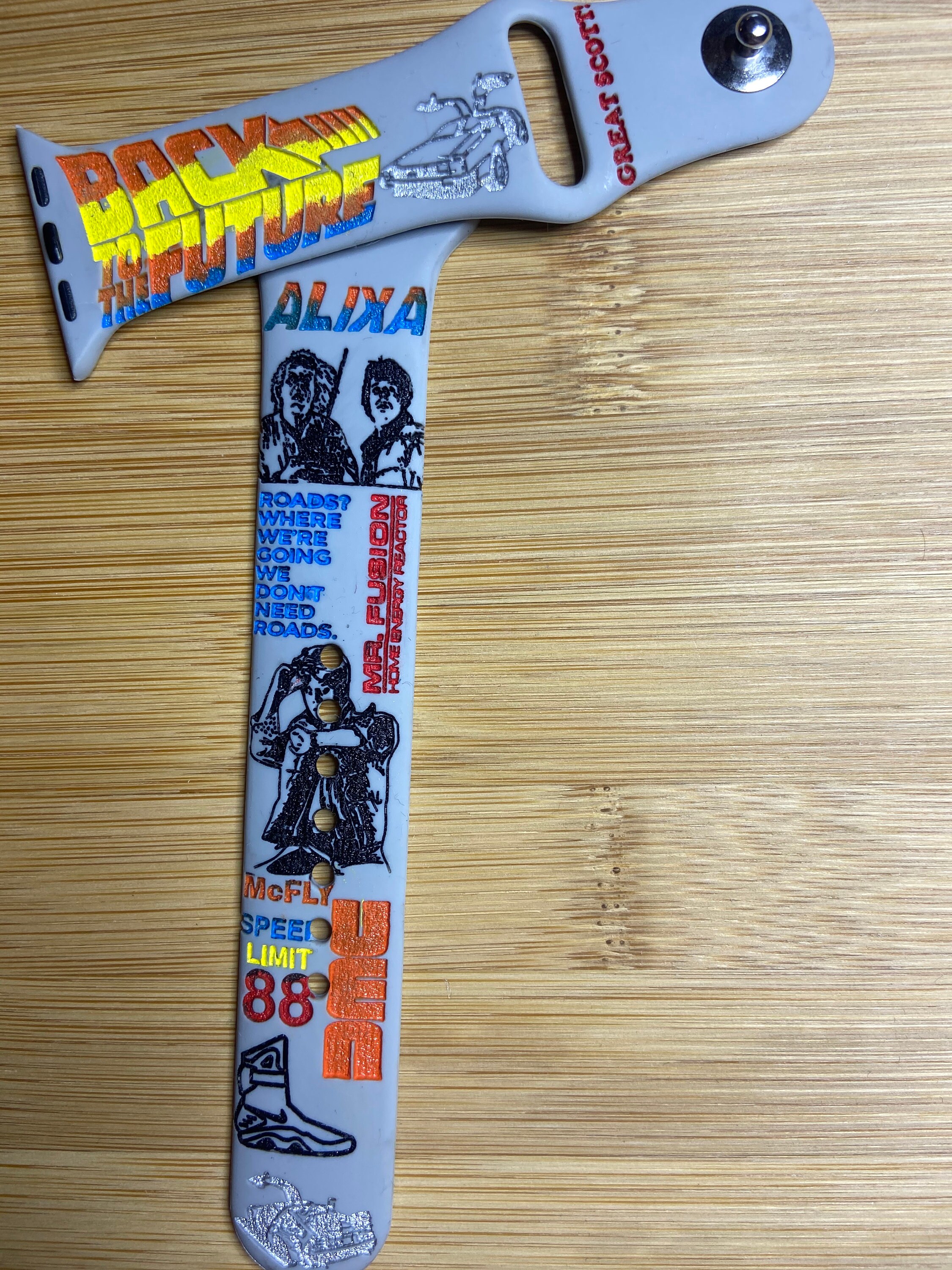 Back to the future apple watch band laser engraved Samsung Etsy
