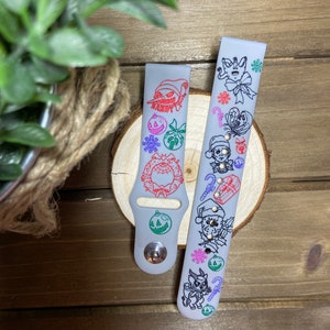 Creepmas theme, engraved Apple watch band, fall, sweater weather, Samsung, Fitbit Versa 2, scary christmas, frightful christmas
