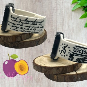 2nd Amendment Apple Watch Band: We The People Engraved Strap