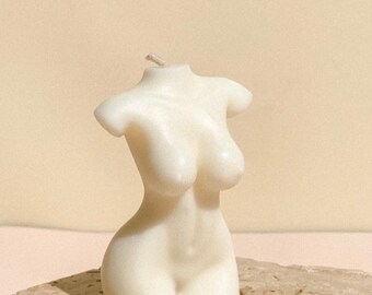 Large Female Torso Candle