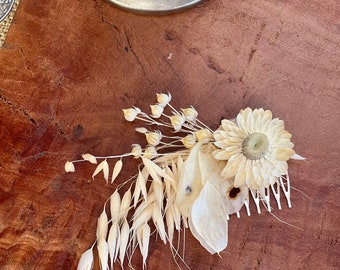 Dried Flower Hair Comb