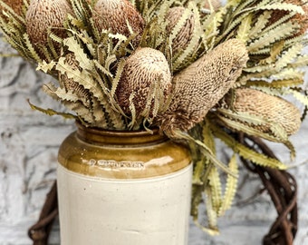 Pathuck & Co vintage vessel and banksias