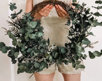 Eucalyptus Haven Wreath- Made to order- Please allow two weeks to be made.