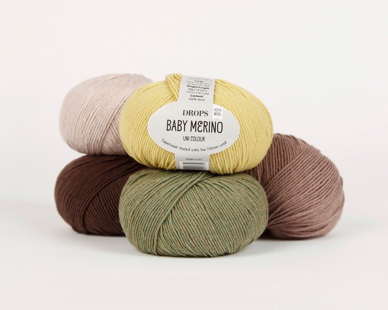 Drops BABY MERINO / Superwash Treated Extra Fine Merino Wool Etsy