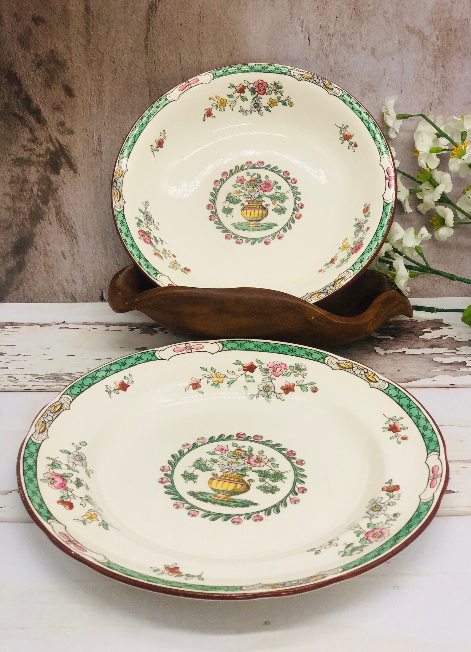 Set of 2 Korea by SPODE Bowl and Dinner Plate. Etsy