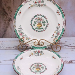 Set of 2 Korea by SPODE Bowl and dinner plate.