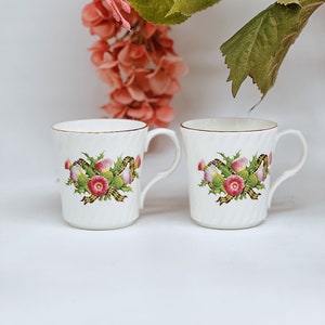 A pair of Vintage Crown Trent Fine Bone China Staffordshire England  Teacups or Coffee mugs