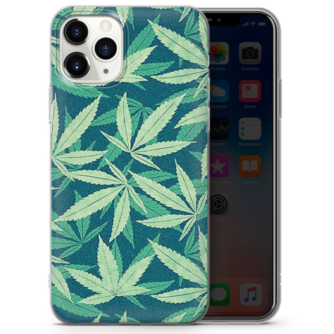 Weed Marijuana Cannabis Phone Case Cover for iPhone 7 8 XS Etsy