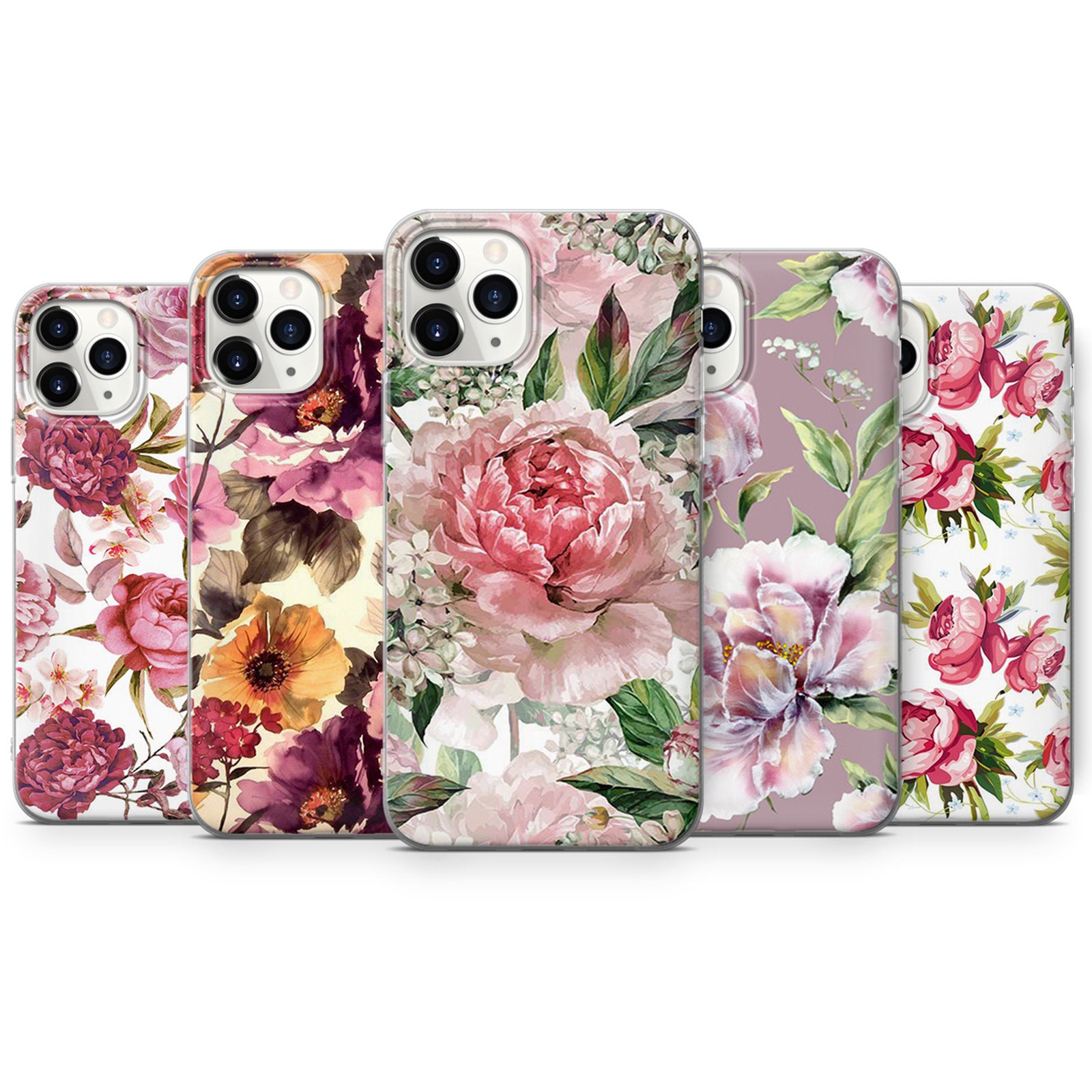 Cute Floral Phone Case Flower Print Cover for iPhone 7 8 XS Etsy