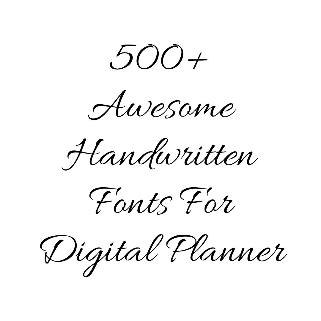 Digital Planner Handwriting Font, Calligraphy Script Font, Cursive Font