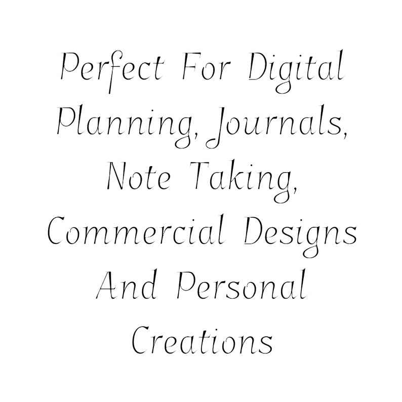 Digital Planner Handwriting Font, Calligraphy Script Font, Cursive Font