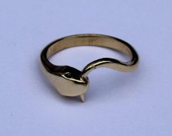 Boho Snake Wrap Ring, Reptile Jewelry, Animal Lover Gift