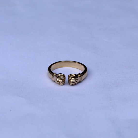 Adjustable Fist of Power Ring, Fist Ring, Solid 925 Sterling 