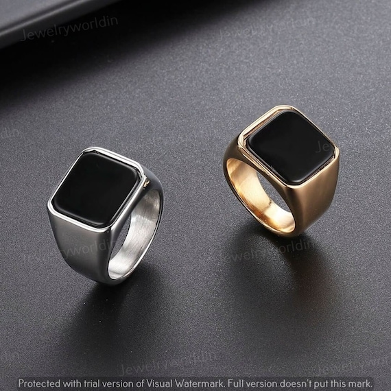 Mens black pinky best sale ring